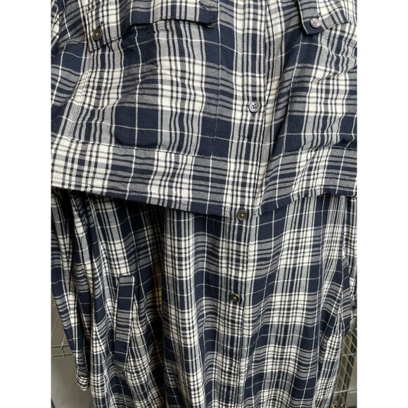 LL‎ Bean Signature Women's Plaid Layered Button Up Shirt Size 16 Preppy Classic - Picture 8 of 12